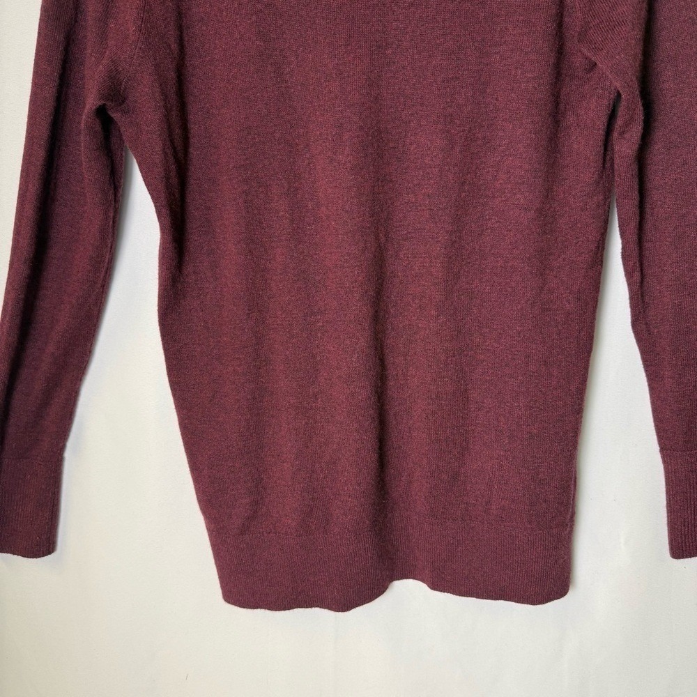 LOFT Womens Burgundy Cowl Neck Sweater Small Knitwear Winter Outdoor Casual Soft - Picture 12 of 12